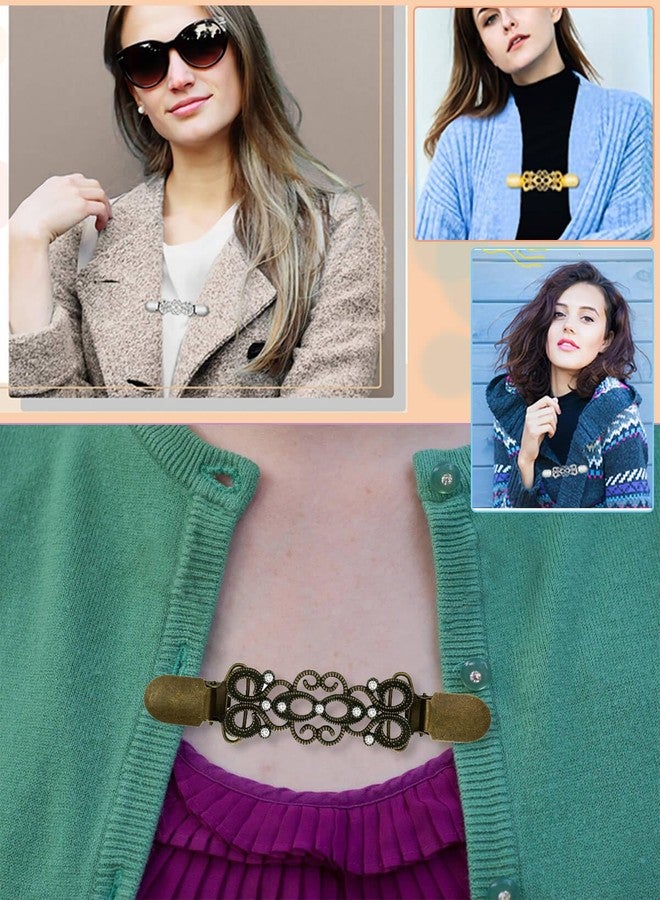 JELIEE 3PCS Vintage Cinch Clip for Dresses,Retro Sweater Clips for Cardigans,Shawl Clip Brooch for Different Women Clothing Cinch Clip - Image 5